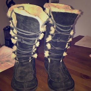 Ugg Black Lace Up Boots